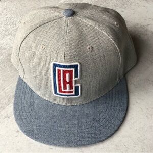 LA Clippers Snap Back Wool Blend Hat Blue Gray